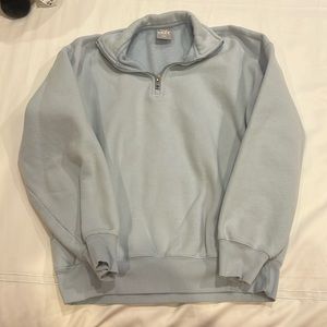 Aritzia Tna cozy “mega” quarter zip. Light blue